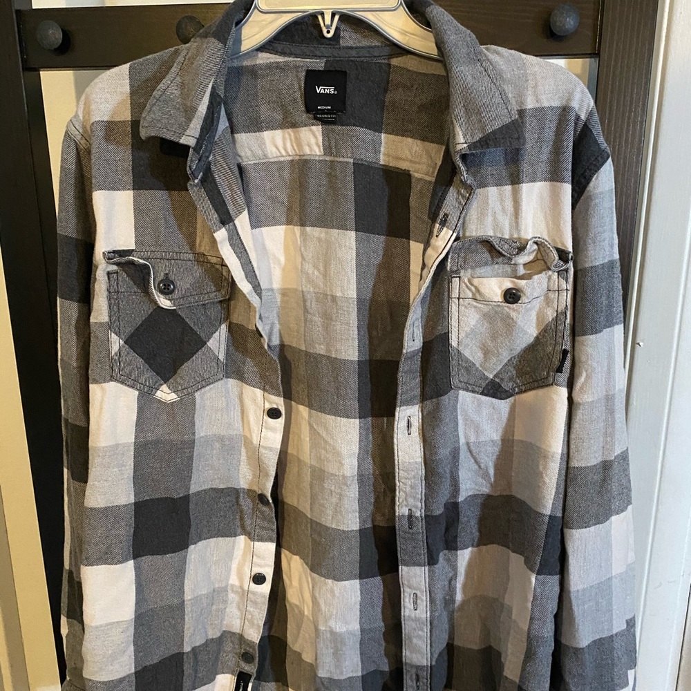 Gray Vans Flannel